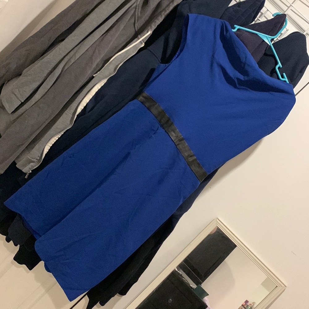 Adrianna Parell Blue Dress zipper size 10p